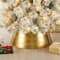 Glitzhome&#xAE; 22&#x22; Christmas Painted Gold Metal Tree Collar